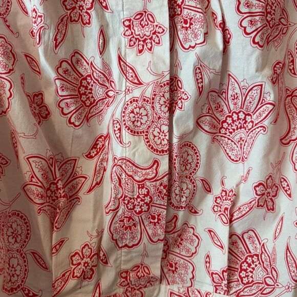 Saunders Collective- Red & White Frederique Crop Top Dolman Long Sleeve, Size 14 - Picture 7 of 15